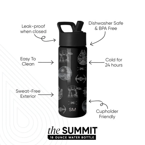 Summit Kids Water Bottle with Straw Lid