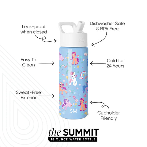 Summit Kids Water Bottle with Straw Lid