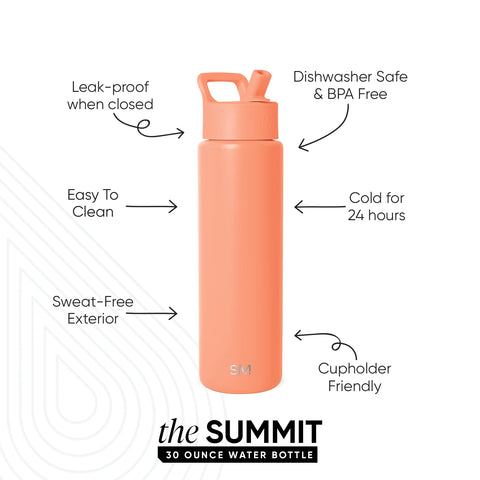 Summit Water Bottle with Straw Lid